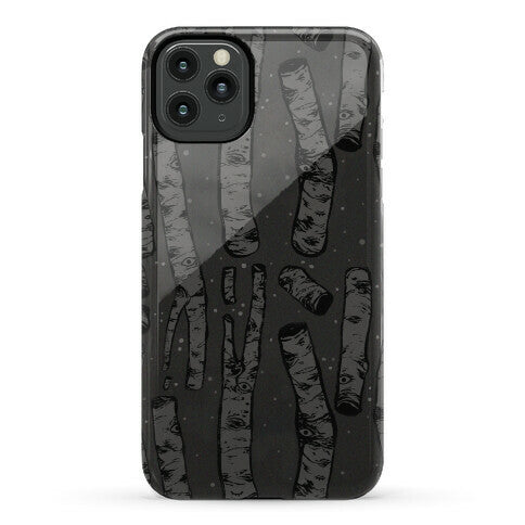 Birch Trees in the Darkness Phone Case