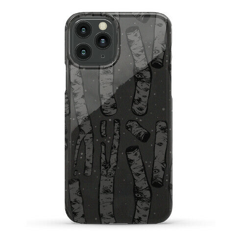 Birch Trees in the Darkness Phone Case