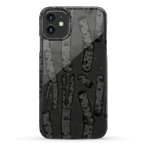 Birch Trees in the Darkness Phone Case