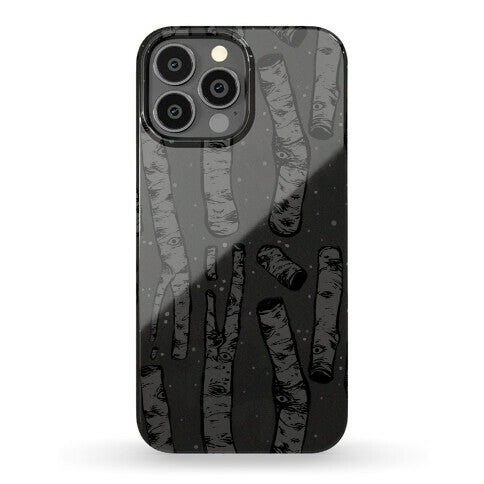 Birch Trees in the Darkness Phone Case