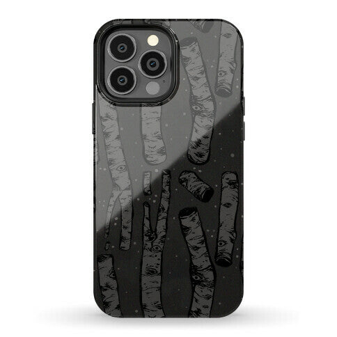 Birch Trees in the Darkness Phone Case