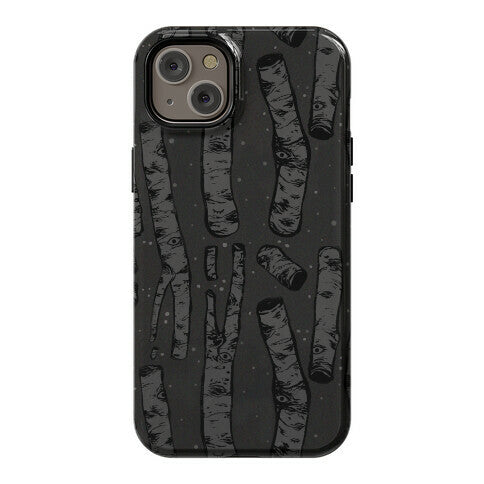 Birch Trees in the Darkness Phone Case