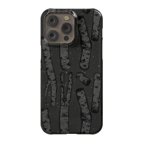 Birch Trees in the Darkness Phone Case