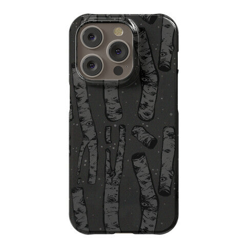 Birch Trees in the Darkness Phone Case