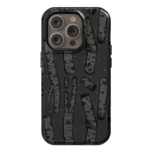 Birch Trees in the Darkness Phone Case