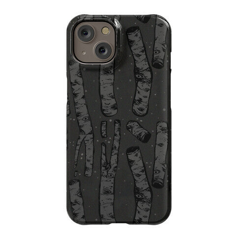 Birch Trees in the Darkness Phone Case