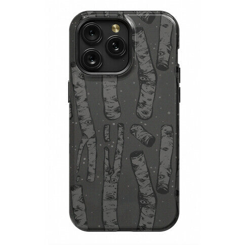 Birch Trees in the Darkness Phone Case