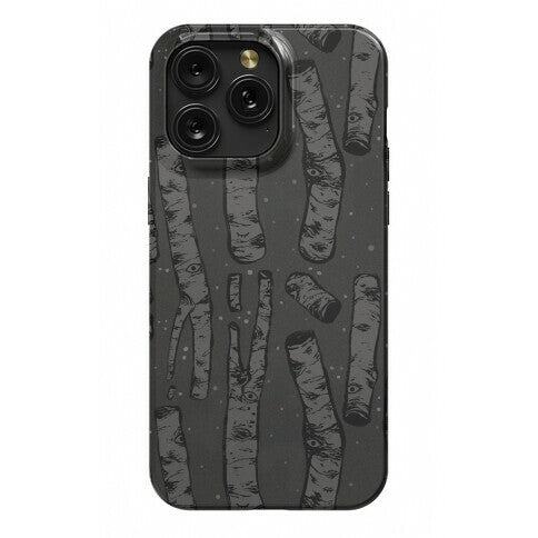 Birch Trees in the Darkness Phone Case