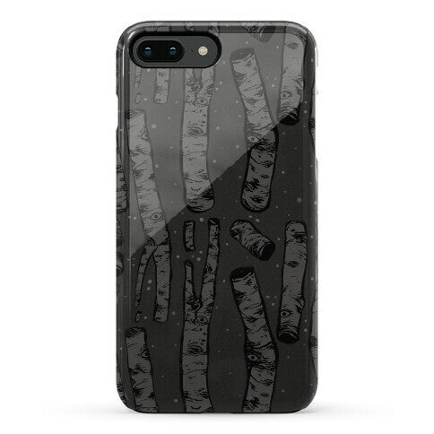 Birch Trees in the Darkness Phone Case