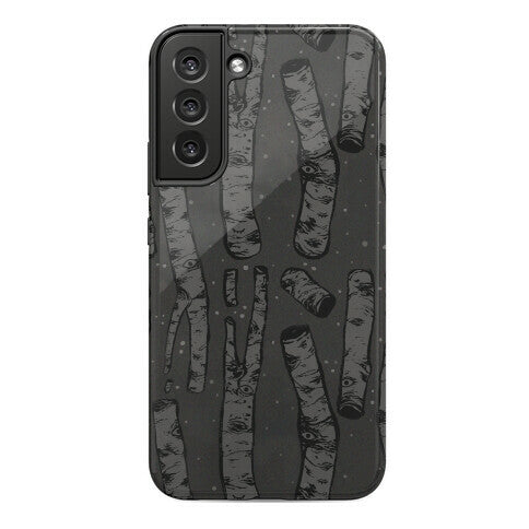 Birch Trees in the Darkness Phone Case