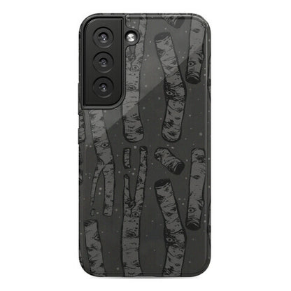 Birch Trees in the Darkness Phone Case