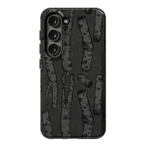 Birch Trees in the Darkness Phone Case