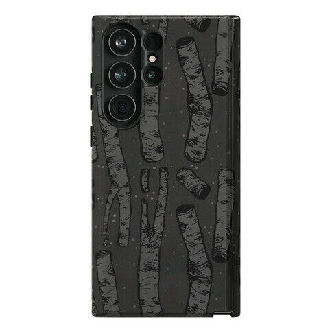 Birch Trees in the Darkness Phone Case