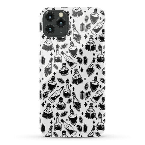 Black On White Potions Pattern Phone Case