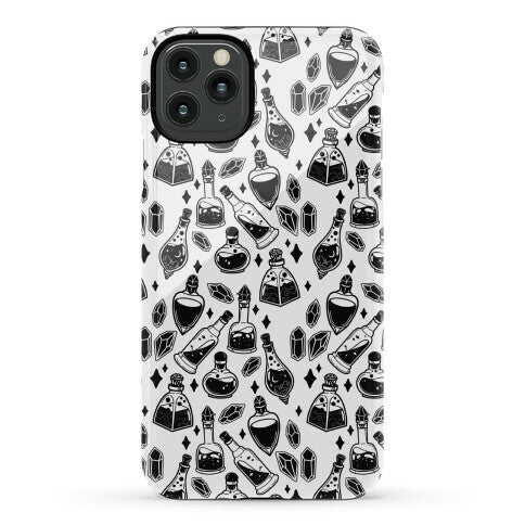 Black On White Potions Pattern Phone Case