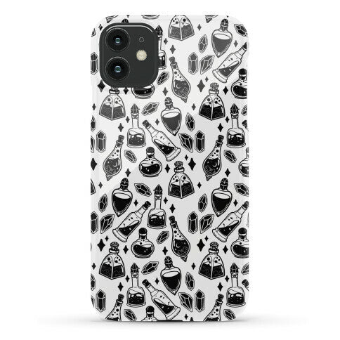 Black On White Potions Pattern Phone Case
