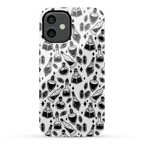 Black On White Potions Pattern Phone Case