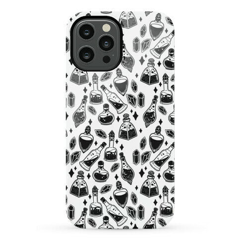 Black On White Potions Pattern Phone Case