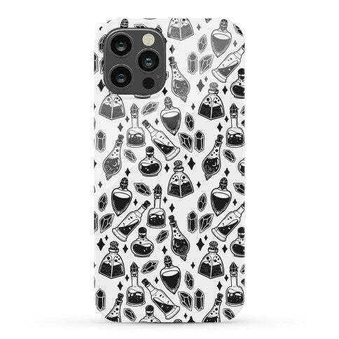 Black On White Potions Pattern Phone Case