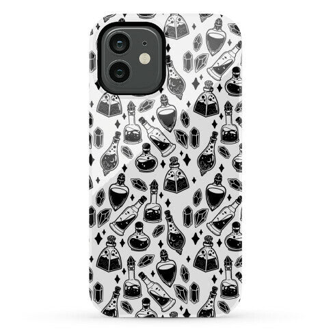 Black On White Potions Pattern Phone Case