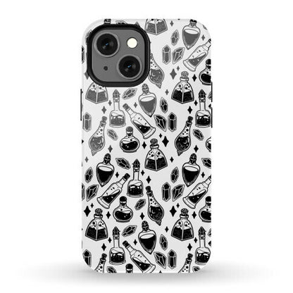 Black On White Potions Pattern Phone Case