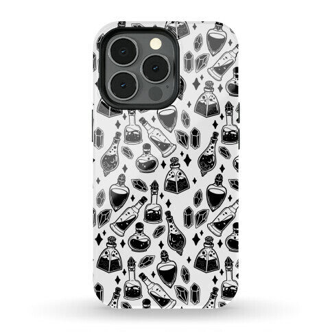 Black On White Potions Pattern Phone Case
