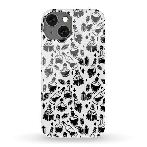 Black On White Potions Pattern Phone Case