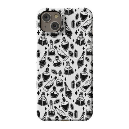 Black On White Potions Pattern Phone Case