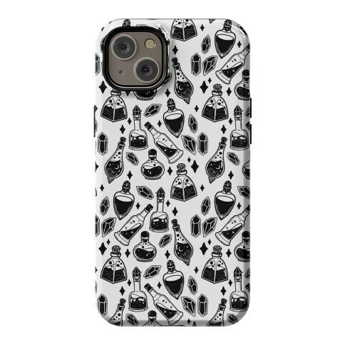 Black On White Potions Pattern Phone Case