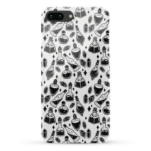 Black On White Potions Pattern Phone Case
