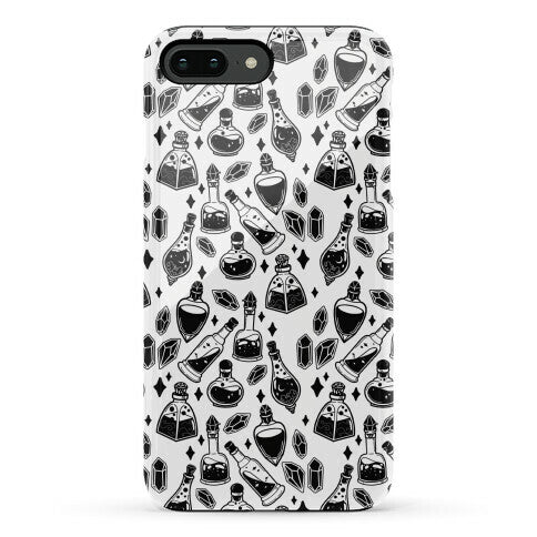 Black On White Potions Pattern Phone Case