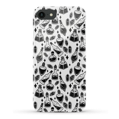 Black On White Potions Pattern Phone Case