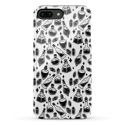 Black On White Potions Pattern Phone Case