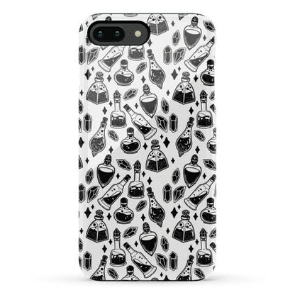 Black On White Potions Pattern Phone Case