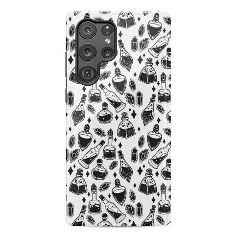 Black On White Potions Pattern Phone Case