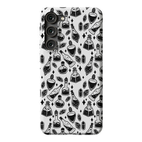 Black On White Potions Pattern Phone Case