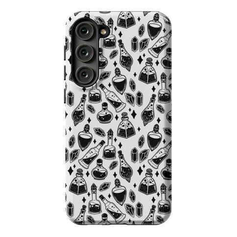 Black On White Potions Pattern Phone Case