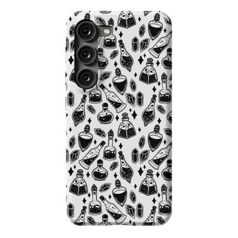 Black On White Potions Pattern Phone Case