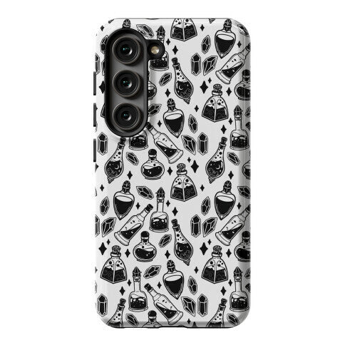 Black On White Potions Pattern Phone Case