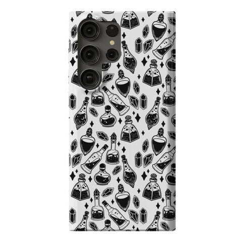 Black On White Potions Pattern Phone Case