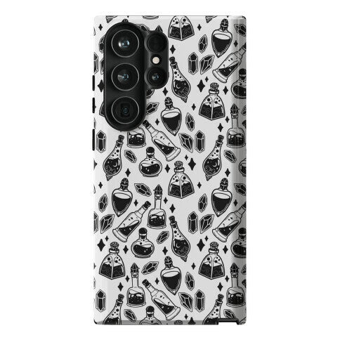 Black On White Potions Pattern Phone Case