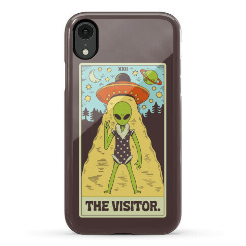 The Visitor Alien Tarot Card Phone Case