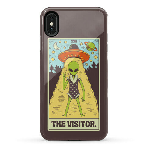 The Visitor Alien Tarot Card Phone Case