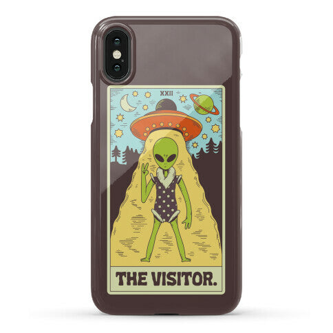 The Visitor Alien Tarot Card Phone Case