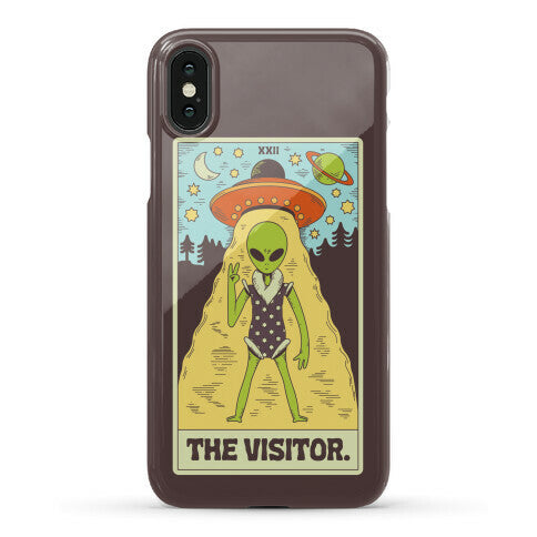 The Visitor Alien Tarot Card Phone Case