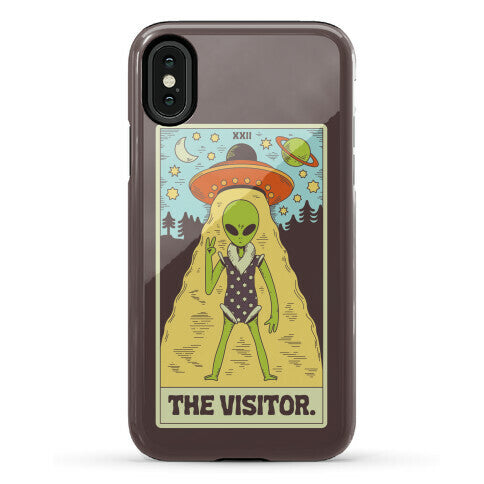 The Visitor Alien Tarot Card Phone Case