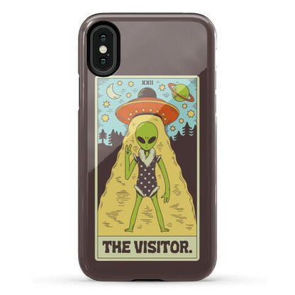 The Visitor Alien Tarot Card Phone Case