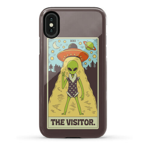The Visitor Alien Tarot Card Phone Case