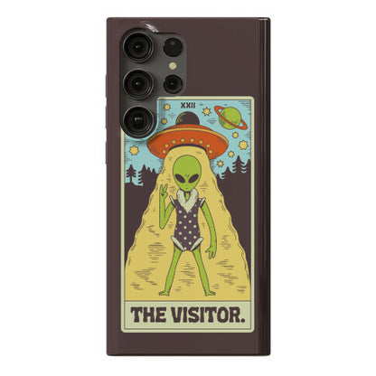 The Visitor Alien Tarot Card Phone Case