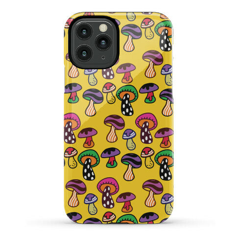 Funky Mushroom Pattern Phone Case